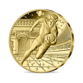 フランス 2023年 ラグビーワールドカップフランス2023 公式記念コイン 第2貨 2023年大会と開催国フランス 50ユーロ金貨 プルーフ