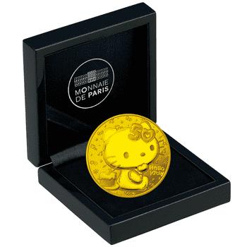 フランス 2024年 ハローキティ50周年公式記念コイン ＜B＞50周年 50ユーロ金貨 プルーフ
