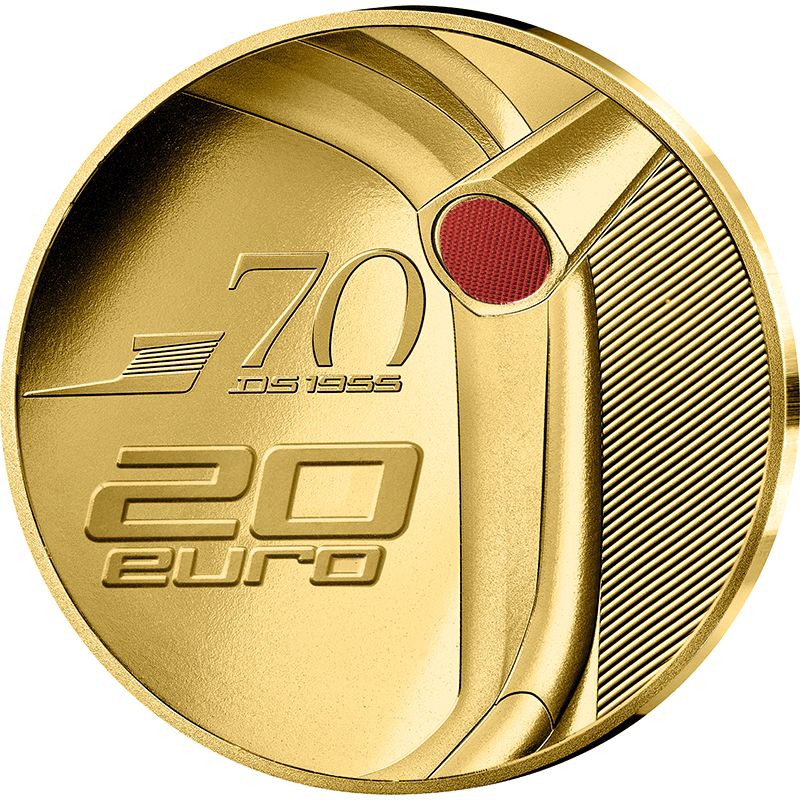 フランス 2025年 シトロエン・DS70周年 20ユーロカラー金貨