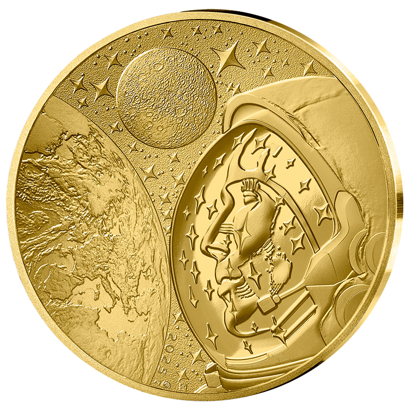 フランス 2025年 トマ・ペスケと宇宙の旅 20ユーロ金貨 プルーフ