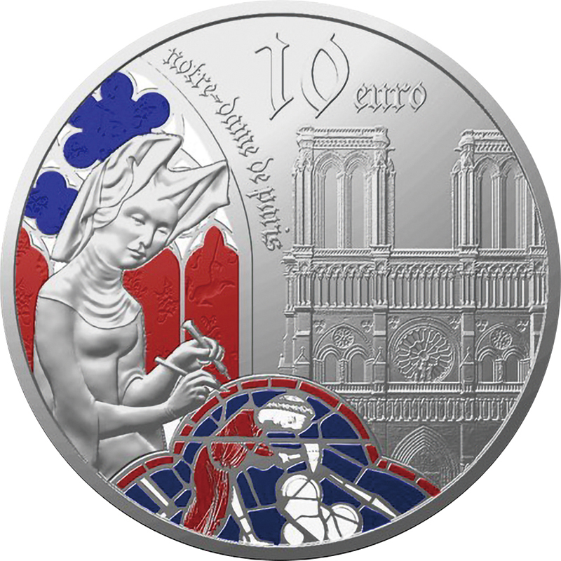 フランス 2020年 エウロパシリーズ ヨーロピアン・プログラム ゴシック 10ユーロカラー銀貨 プルーフ