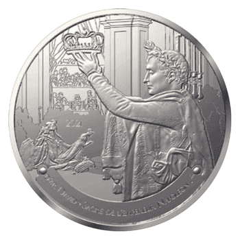 フランス 2021年 ナポレオン没後200周年 ナポレオン一世の戴冠式 50ユーロ銀貨 プルーフ