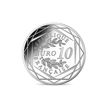 フランス 2021年 ハリー・ポッター 第1弾 【2】ホグワーツ特急、9と3/4番線 10ユーロカラー銀貨 未使用