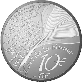 フランス 2021年 偉大な作家シリーズ ジャン・ド・ラ・フォンテーヌ 10ユーロ銀貨 プルーフ