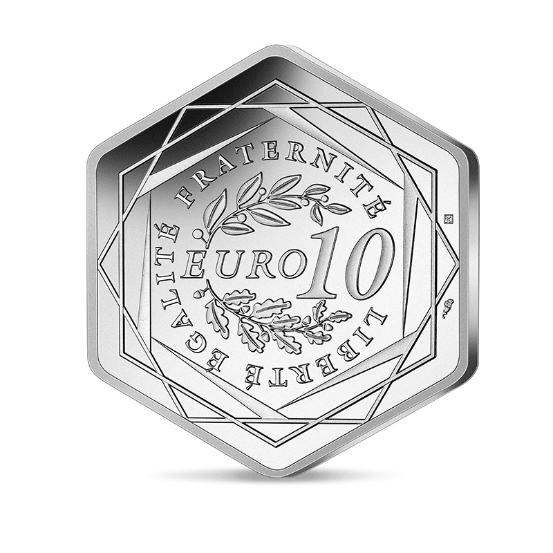 フランス 2021年 オリンピック・パラリンピック競技大会パリ2024公式記念コイン 第1貨 マリアンヌとエッフェル塔 10ユーロ六角形銀貨 未使用  | オンラインショップ | 泰星コイン株式会社