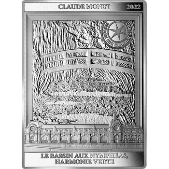 フランス 2022年 フランスの傑作芸術シリーズ オルセー美術館 「睡蓮の池、緑のハーモニー」 10ユーロ銀貨 プルーフ