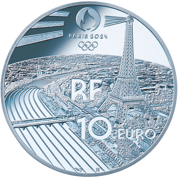 【G】 フランス 2023年 オリンピック・パラリンピック競技大会 パリ2024 公式記念コイン 10ユーロ銀貨４種セット
