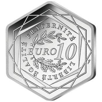 フランス 2023年 オリンピック・パラリンピック競技大会 パリ2024 公式記念コイン 第3貨 種を蒔く人とポンヌフ 10ユーロ六角形銀貨 未使用
