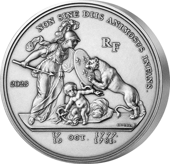 フランス 2023年 アメリカ独立の歴史 リベルタス・アメリカーナ 20ユーロ銀貨 プルーフ