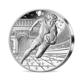 フランス 2023年 ラグビーワールドカップフランス2023 公式記念コイン 第2貨 2023年大会と開催国フランス 50ユーロ銀貨 プルーフ