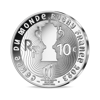 フランス 2023年 ラグビーワールドカップフランス2023 公式記念コイン 第2貨 2023年大会と開催国フランス 10ユーロ銀貨 プルーフ
