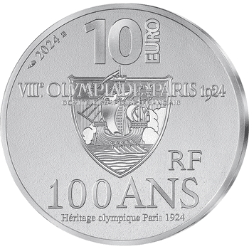 フランス 2024年 パリ1924オリンピック競技大会100周年 Paris 1924 10ユーロ銀貨 プルーフ