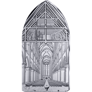 フランス 2024年 ノートルダム大聖堂の再建 (アーチ型) 10ユーロ銀貨 プルーフ