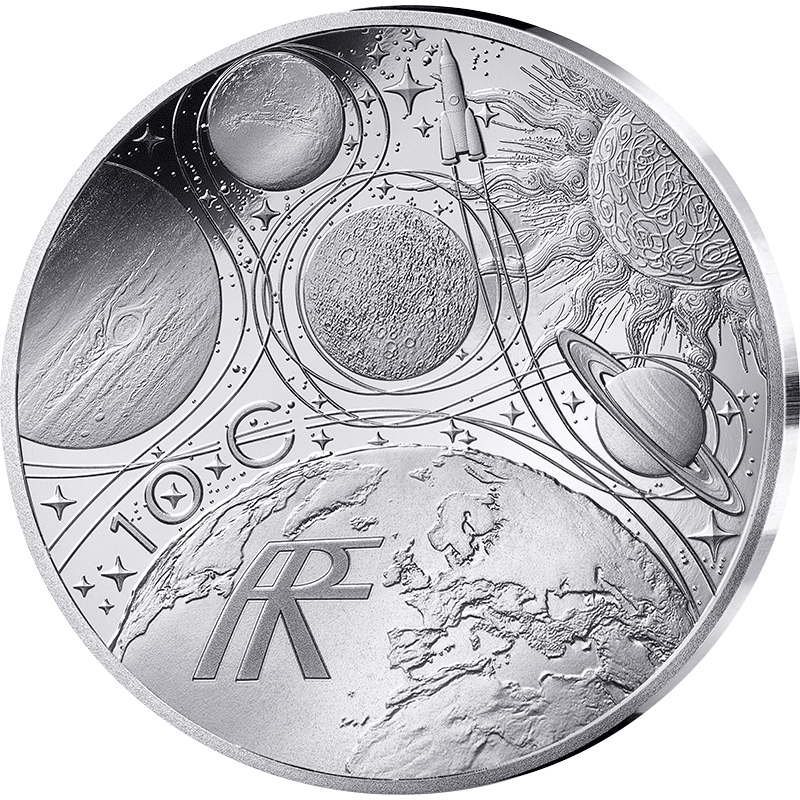 フランス 2025年 トマ・ペスケと宇宙の旅 10ユーロ銀貨 プルーフ