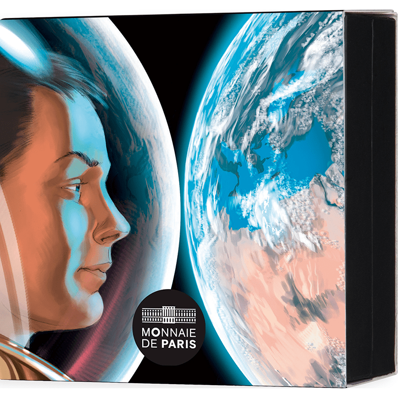 フランス 2025年 トマ・ペスケと宇宙の旅 地球 100ユーロカラー銀貨 未