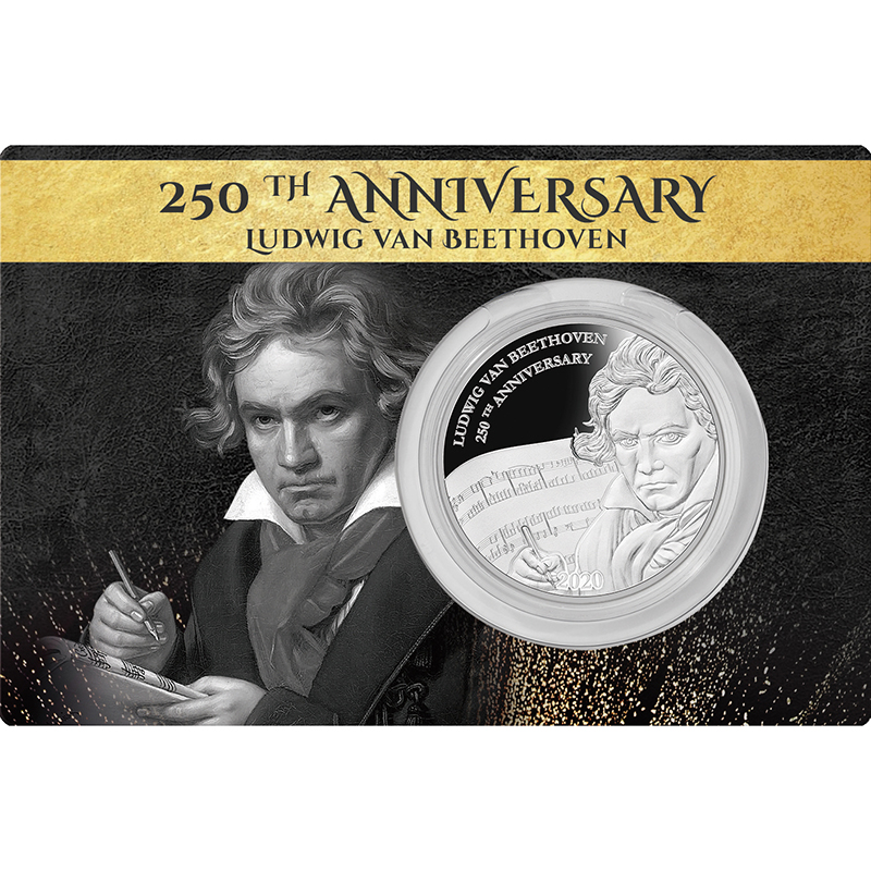 フィジー 2020年 ベートーベン生誕250周年 1ドル銀貨 プルーフ