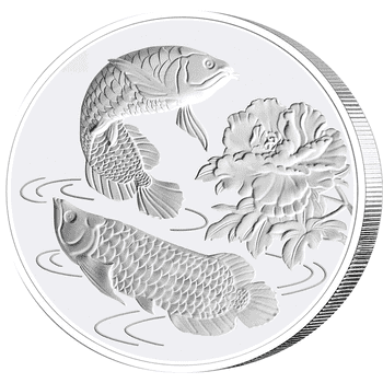 フィジー 2023年 幸運のアロワナ 2ドル銀貨 プルーフ(ハイレリーフ)