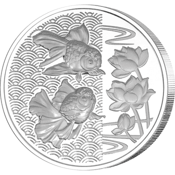 フィジー 2023年 幸運の金魚 2ドル銀貨 プルーフ(ハイレリーフ)