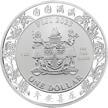 フィジー 2023年 中国のお祭り 最終貨 中秋節 1ドルカラー銀貨 プルーフ