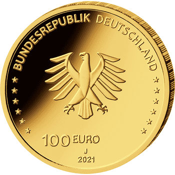ドイツ 2021年 民主主義の支柱シリーズ 「正義」 100ユーロ金貨 未使用