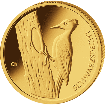 ドイツ 2021年 ドイツの鳥シリーズ 最終貨 「クマゲラ」 20ユーロ金貨 未使用