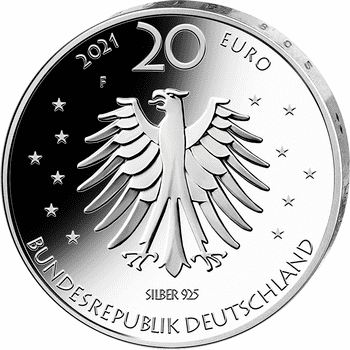 ドイツ 2021年 グリム童話 「ホレのおばさん」 20ユーロ銀貨 未使用