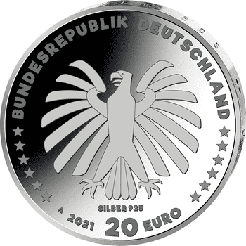 ドイツ 2021年 『だいすき!マウス』 放送50周年 20ユーロカラー銀貨 プルーフライク