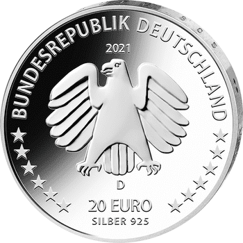 ドイツ 2021年 ゾフィー・ショル生誕100周年 20ユーロ銀貨 未使用