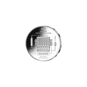 ドイツ 2023年 ヴィルヘルム・シッカートの計算機誕生400周年 20ユーロ銀貨 プルーフライク