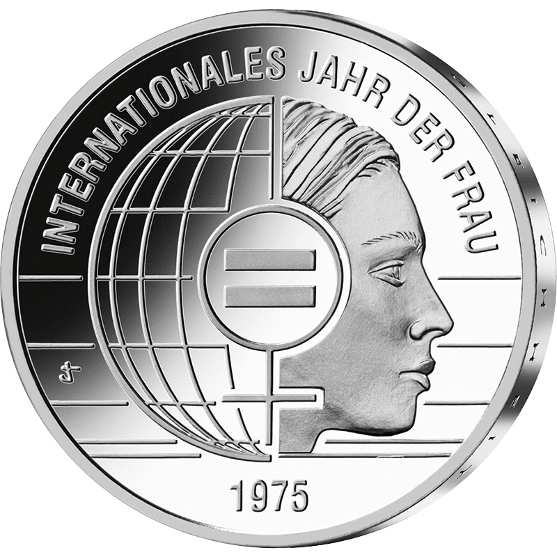 銀製 記念硬貨 ドイツ 2019年 女性像と紋章 銀製 記念硬貨 ドイツ 2019