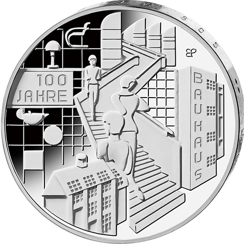 ドイツ 2019年 バウハウス100周年 20ユーロ銀貨 プルーフライク