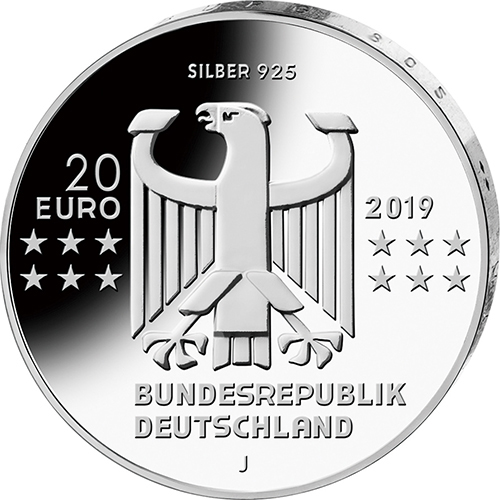 ドイツ 2019年 バウハウス100周年 20ユーロ銀貨 プルーフライク