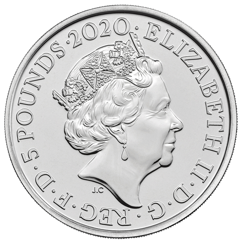 英国 2020年 伝説のミュージシャン QUEEN 5ポンド白銅貨 未使用
