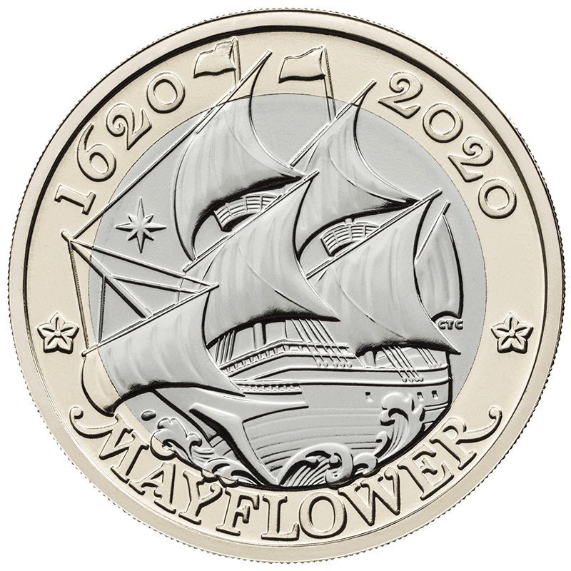 英国 年 メイフラワー号出航400周年 2ポンド複合貨 未使用 Taisei Coins Online Shop 泰星コイン株式会社 オンラインショップ