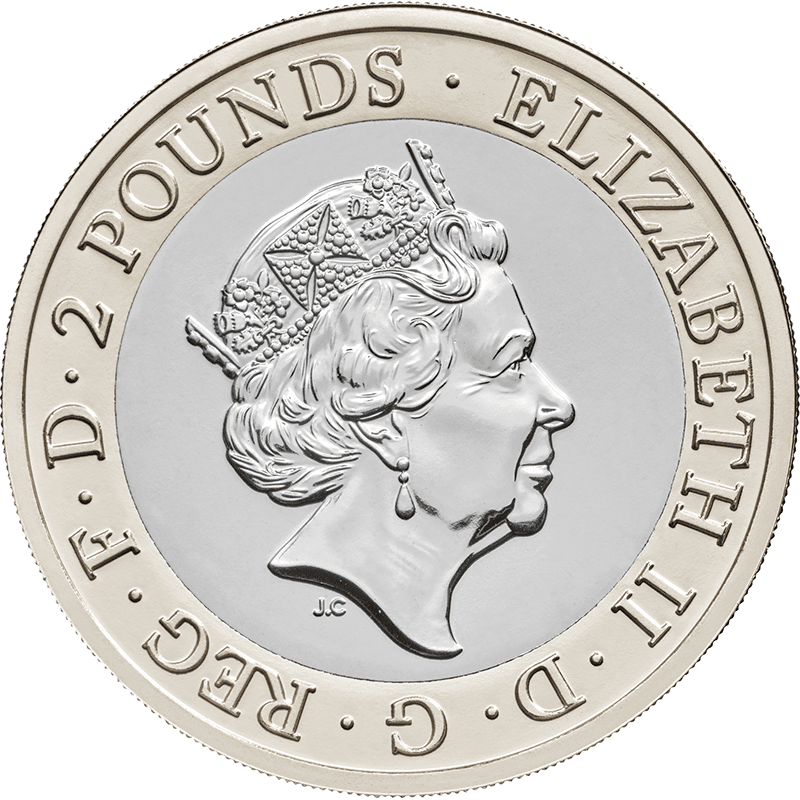 英国 2020年 アガサ・クリスティ小説出版100周年 2ポンド 複合貨 未使用