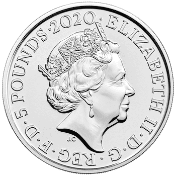 英国 2020年 ロンドン塔コインコレクション 牢舎 5ポンド白銅貨 未使用