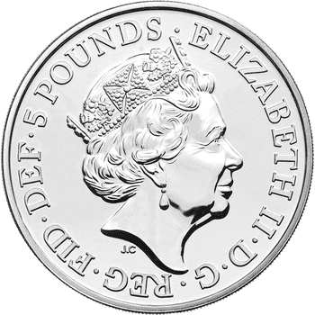 英国 2021年 アルフレッド大王即位1150周年 5ポンド白銅貨 未使用