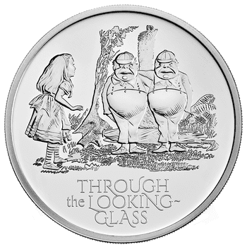 英国 2021年 鏡の国のアリス 5ポンド白銅貨 未使用
