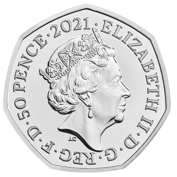 英国 2021年 くまのプーさん コインコレクション 森の仲間たち 50ペンス白銅貨 未使用