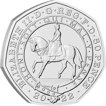 英国 2022年 女王エリザベス2世在位70周年 プラチナ・ジュビリー 50ペンス白銅貨 未使用