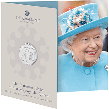 英国 2022年 女王エリザベス2世在位70周年 プラチナ・ジュビリー 50ペンス白銅貨 未使用