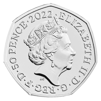 英国 2022年 くまのプーさん コインコレクション イーヨー 50ペンス白銅貨 未使用
