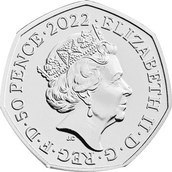 英国 2022年 科学界の革新者 最終貨 アラン・チューリング 50ペンス白銅貨 未使用