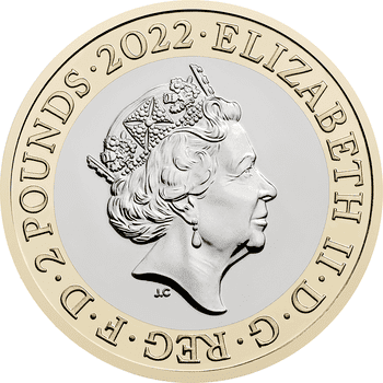 英国 2022年 アレクサンダー・グラハム・ベル没後100周年 2ポンド複合貨 未使用