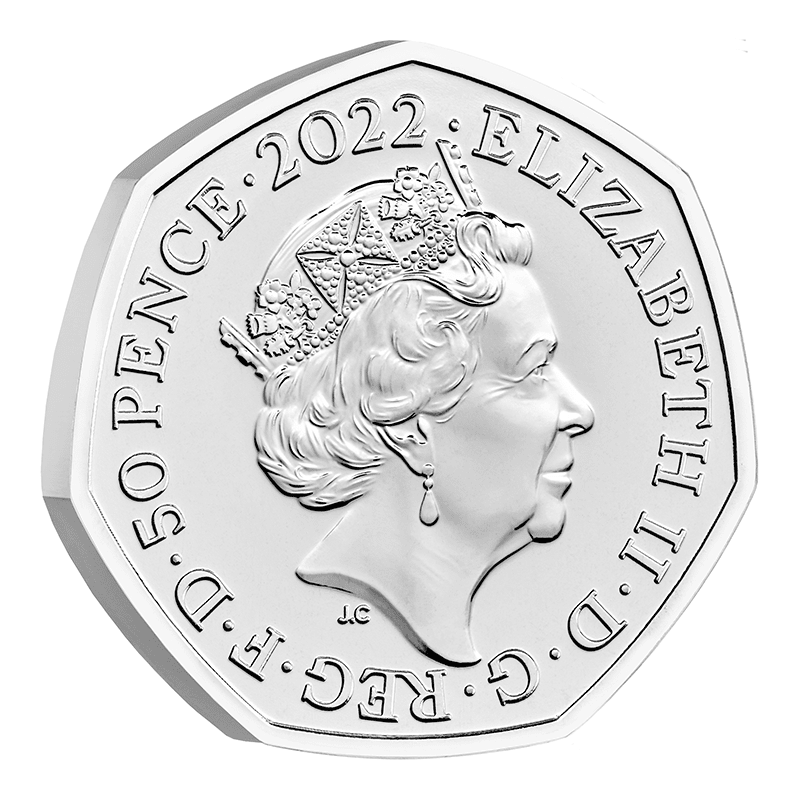英国 2022年 ハリー・ポッター出版25周年 50ペンス白銅貨 未使用