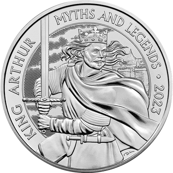英国 2023年 英国神話と伝説 アーサー王 5ポンド白銅貨 未使用