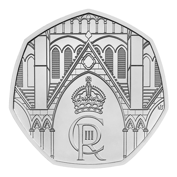 英国 2023年 国王チャールズ3世戴冠式記念 50ペンス白銅貨 未使用