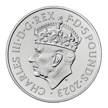 英国 2023年 国王チャールズ3世戴冠式記念 5ポンド白銅貨 未使用