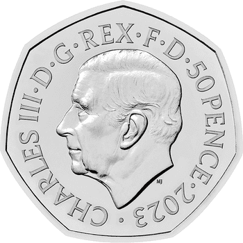 英国 2023年 国民保健サービス（NHS）設立75周年 50ペンス白銅貨 未使用
