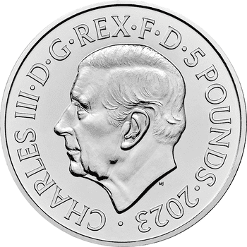 英国 2023年 伝説のミュージシャン シャーリー・バッシー 5ポンド白銅貨 未使用